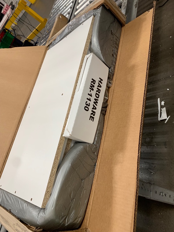 Photo 1 of **MISSING BOX 1**Prepac HangUps 30" Large Garage Cabinet, Bathroom Cabinet Wall Mount, Ideal for Garage, Kitchen and Laundry Organization 30" W x 72" H x 16" D, White