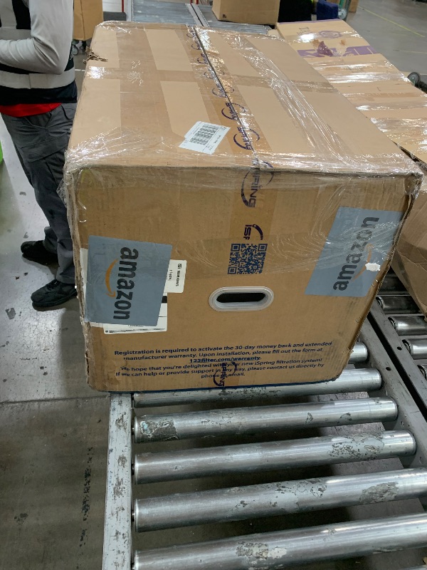 Photo 1 of **Box 1 of 2***iSpring CRO2000 4-Stage Tankless Commercial Reverse Osmosis Drinking Water Filtration System w/Dual Pumps, Pressure Gauges, and Freestanding Stainless Steel Bracket, 2000 GPD