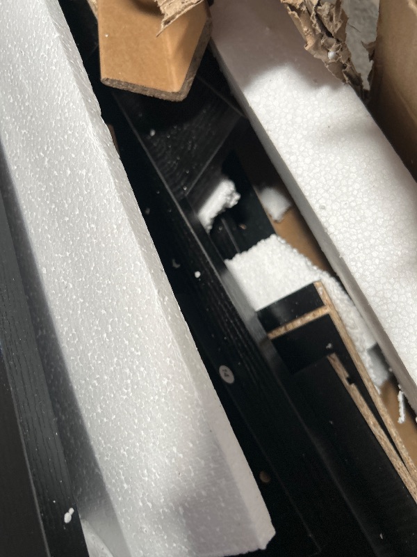 Photo 1 of **MISSING BOES AND HARDWARE**BLACK DRAWER DRESSER