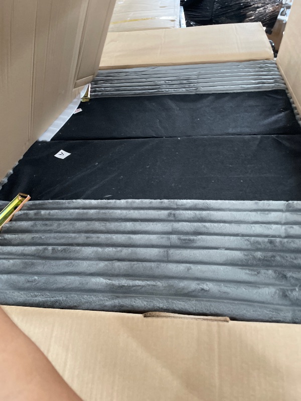 View 3 of **MISSING BOX 1, PARTS ONLY**** GarveeHome 60-inch Oversized Chaise Lounge Chair Indoor, Comfy Corduroy Lounge Sofa with Charging Station, Cup Holders & Throw Pillows, Cozy Sleeper Couch for Living Room Apartments, Grey