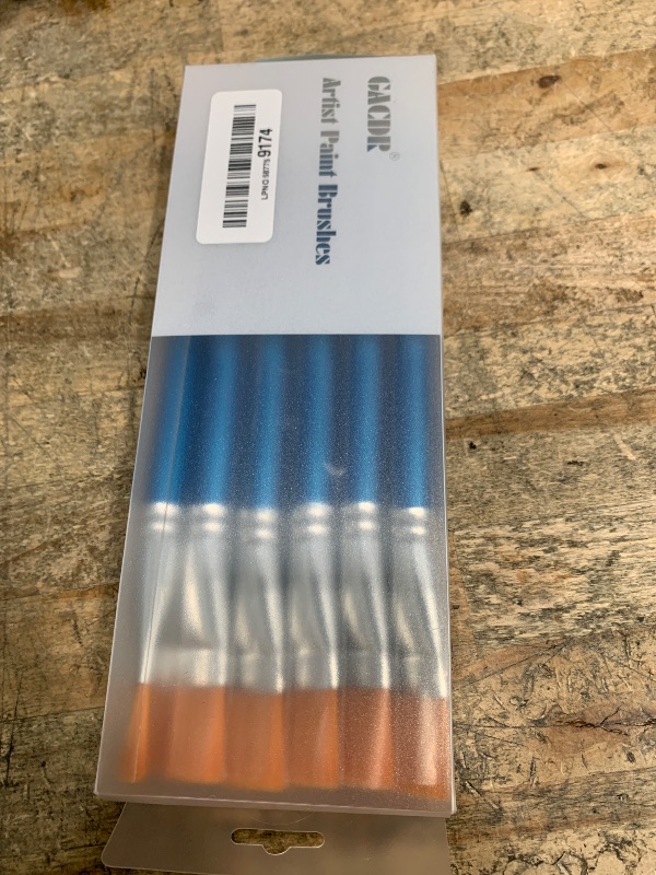 View 2 of 1 inch Flat Paint Brushes for Acrylic Painting,12 Pieces Large Synthetic Paint Brushes Bulk with Wooden Handle for Acrylic, Watercolor, Oil, Crafts, Face Body Art