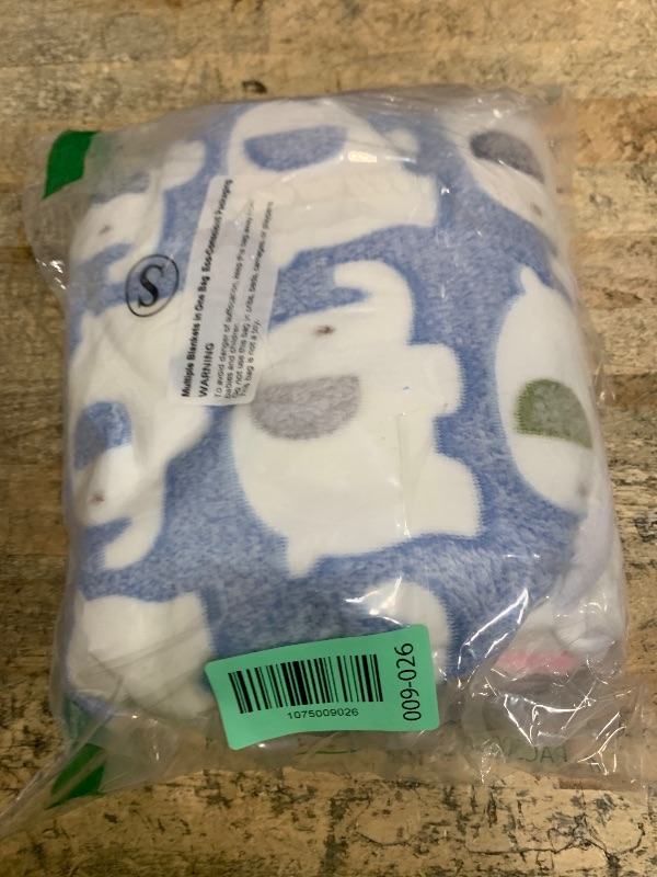 Photo 1 of 1 Pack 3 Blankets Super Soft Fluffy Premium Cute Elephant Pattern Pet Blanket Flannel Throw for Dog Puppy Cat Blue/Pink/Yellow Small(23x16 inch)