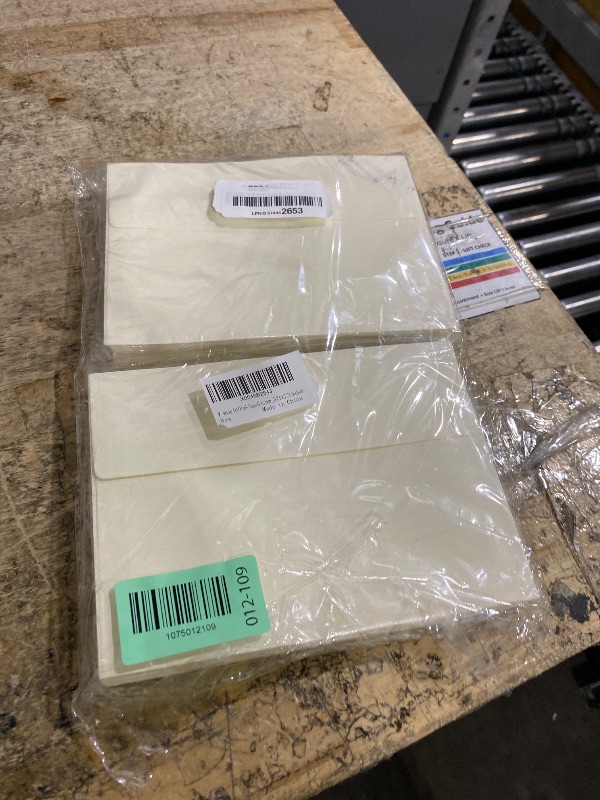 Photo 1 of 100 Pack A7 Envelopes Self-Adhesive, 5.24 x 7.21 Inches, Cream