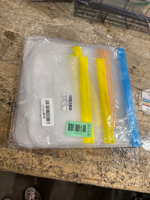 Photo 1 of 10 Pack Reusable Gallon Freezer Bags, Multicolor