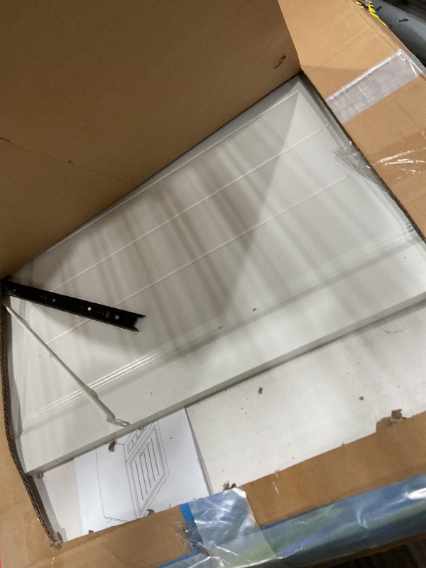 Photo 1 of *** PARTS ONLY , MISSING HARDWARE **** ZIFTY Double Pull Out Trash Can Cabinet, 2×10 Gallon, Laundry Hamper, White