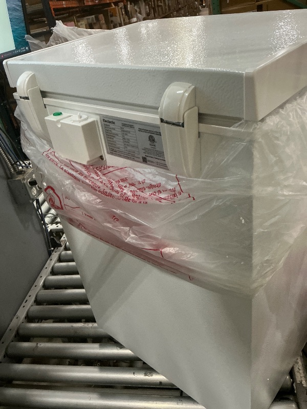 Photo 1 of White | Deep Freezer with Adjustable Thermostat, Top Open Door Freezer with Removable Basket, Low Noise for Kitchen, Office
