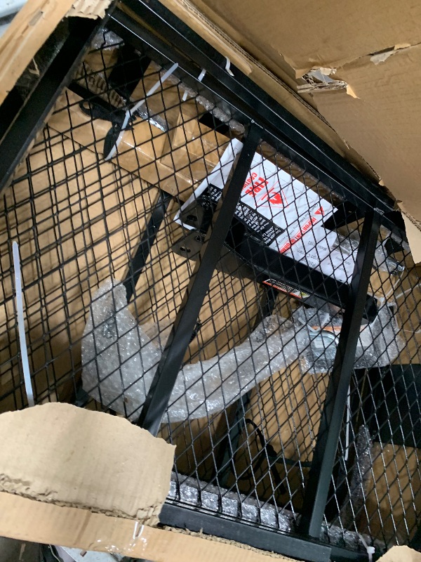 View 3 of ***MISSING SOME HARDWARE***MaxxHaul 70103 500 lb. Capacity Steel Hitch Mount Folding Cargo Carrier Mesh Basket Fits 2 inch Hitch Receiver 60 x 21 x 6.5 in For Car SUV Pickup Truck Van Camping Traveling