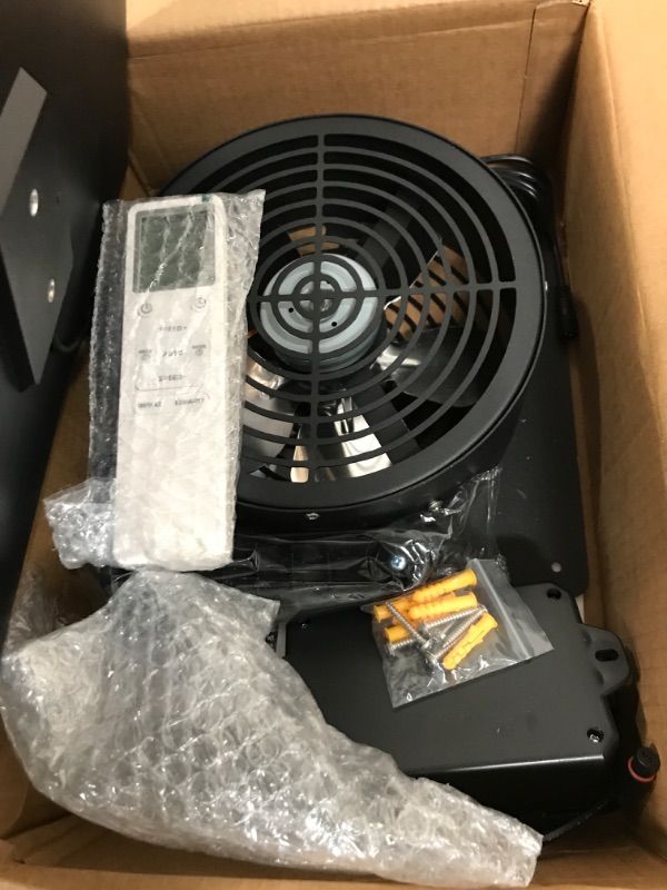 Photo 1 of 10-Inch 15W Solar Fan with Timer & Remote, Reversible Intake Exhaust Vent System for Chicken Coop, Greenhouse & Shed, Aluminum 6-Speed Airflow with 17ft Cable