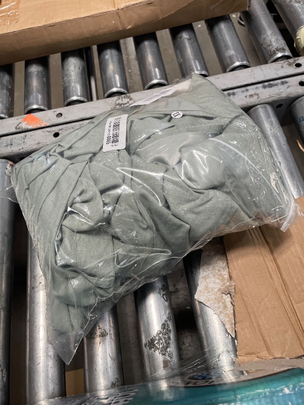 View 2 of (PANTS ARE XL, JACKET IS LARGE) Men's Light Green Linen Suit Set Wedding Suits 3 Piece Groomsmen