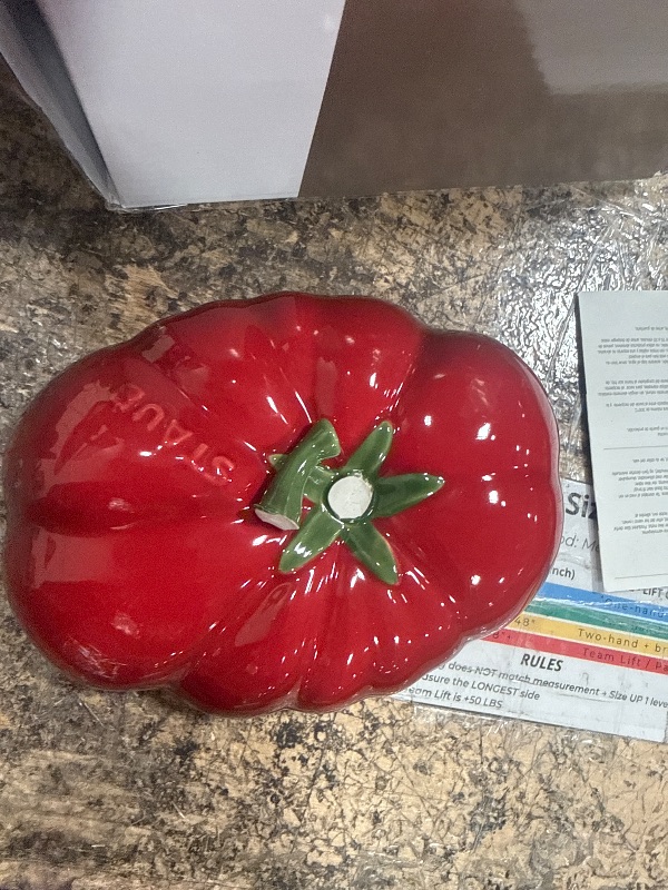 Photo 1 of ***SEE NOTES***Staub Ceramic 16-oz Petite Tomato mini Cocotte, baking dish, no stovetop save - Cherry