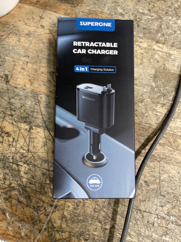 Photo 1 of [Upgraded] SUPERONE Retractable Car Charger 4 in 1 Fast Car Phone Charger