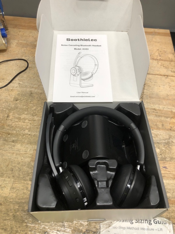 Photo 1 of (Upgraded Version) Wireless Headset, Bluetooth Headset with Noise Cancelling Microphone, Best Headphones with Mic Mute & USB Dongle for PC/Computer/Laptop/Cell Phones/Remote Work/Call Center