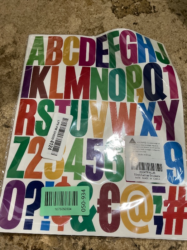 Photo 1 of 1000 Piece 20 Sheet Letter Sticker, 2 Inch Large Alphabet Stickers, Self Adhesive Vinyl Letter Stickers, Waterproof Alphabet & Number Sticker for Mailbox, Window, House Number Sign, Address Number