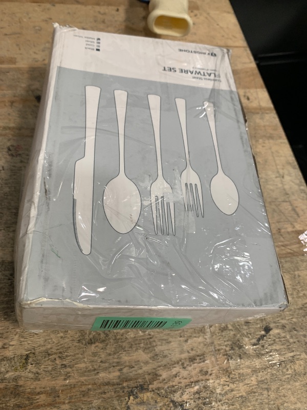 Photo 1 of *****MISSING PIECE****
KINGSTONE 30-Piece Silverware Set, 18/10 Stainless Steel Flatware Set for 6, Matte Satin Finish Forged Cutlery Set Dishwasher Safe
