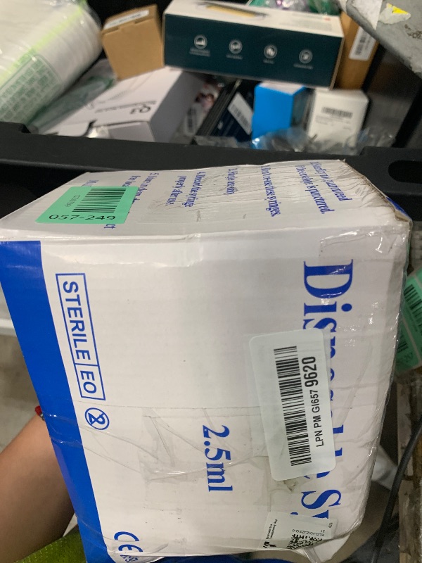 Photo 1 of 100 Pack Disposable 2.5ml/cc Lab Syringes with 25Ga 1 Inch Needle Luer Lock, Individually Sealed Packed