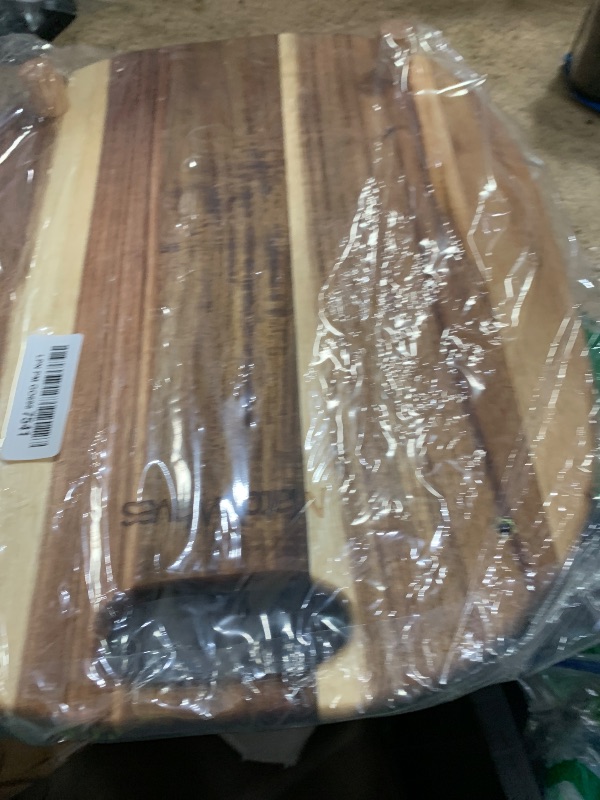 Photo 1 of **1 FOOT PIECE MISSING** Matchwaves Griddle Cutting Board with Feet, Wood Grill Board with Legs, Elevated Cutting Board with Adjustable & Removable Feet for 28 and 36 inch Blackstone Griddle, 15.8" x 13.0"
