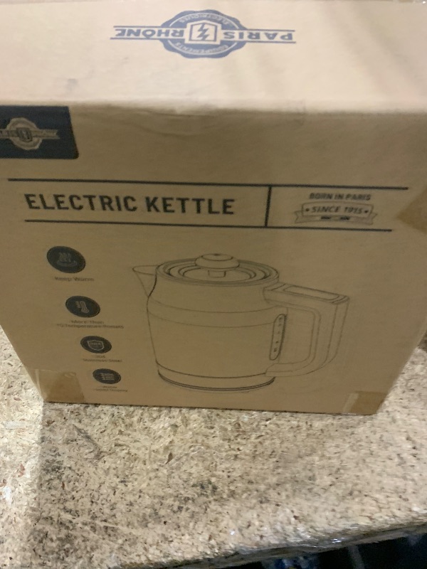 Photo 1 of 1.7L Electric Glass Kettle with Variable Temperature Control, 1500W Fast Heating Water Boiler, 13 Temperature Presets, Keep Warm Function, Auto Shut-Off Safety Protection, LED Touch Panel, 120V