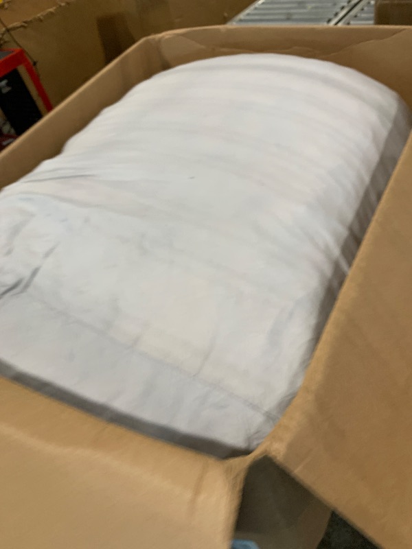Photo 1 of ***PARTIAL SET - FOOT REST ONLY*** Hobestluk Big Bean Bag Lounger Chairs Large Beanbag Chair for Adults Bean Bag Sofa with Memory Foam Filled for Living Room, Bedroom or Balcony (Stripe Grey)