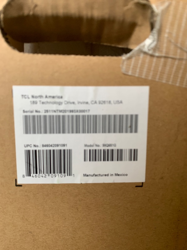 Photo 1 of *** BROKEN /DAMAGED/ FINAL SALE / SALE FOR PARTRS /// NO REFUNDS*** TCL 98-Inch Q65 QLED 4K UHD Smart TV with Google TV (98Q651G, 2024 Model) Dolby Vision, Dolby Atmos, HDR Pro+, Game Accelerator Enhanced Gaming, Voice Remote, Works with Alexa, Streaming 