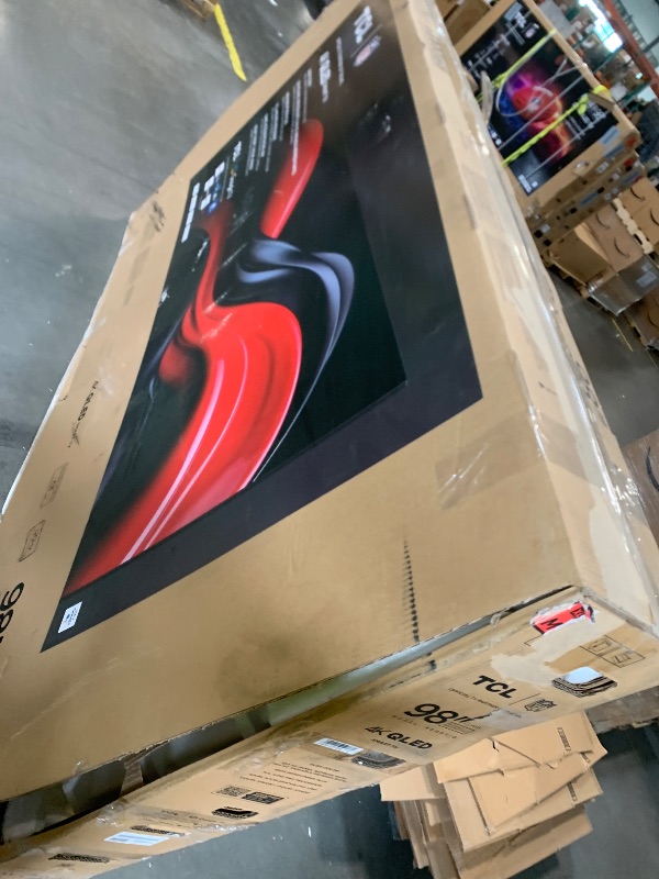 Photo 1 of *** BROKEN /DAMAGED/ FINAL SALE / SALE FOR PARTRS /// NO REFUNDS*** TCL 98-Inch Q65 QLED 4K UHD Smart TV with Google TV (98Q651G, 2024 Model) Dolby Vision, Dolby Atmos, HDR Pro+, Game Accelerator Enhanced Gaming, Voice Remote, Works with Alexa, Streaming 
