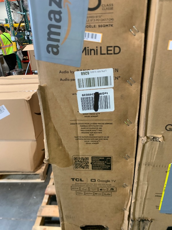 Photo 1 of *** FINAL SALE***TCL 98 Inch Class QM7K Series | Mini LED QLED 4K HDR | 98QM7K, 2025 Model | 120HZ-144HZ Anti Reflective Screen Smart Google TV Dolby Atmos Onkyo Audio | Voice Remote Alexa Gaming Streaming Television