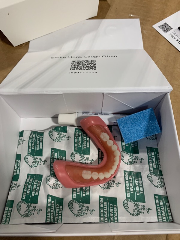 Photo 1 of *** MISSING TOP PART**Easy Denture: Boil-&-Bite Functional Denture, Self-fit at Home in Mins, Adjusts for Narrow or Wide Arches, Long-term or temporary Solution, Eat, Drink and Smile Confidently, Small/Medium Denture Set
