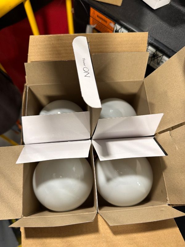 Photo 1 of (4 Pack) G25 Incandescent Incandescent Light Bulb 2700K Soft Light, Decorative Globe Light Bulbs,E26 Medium Base, Perfect for Pendant Bathroom/Vanity Mirror Makeup, Dimmable. (White-Finish, 25-Watt)