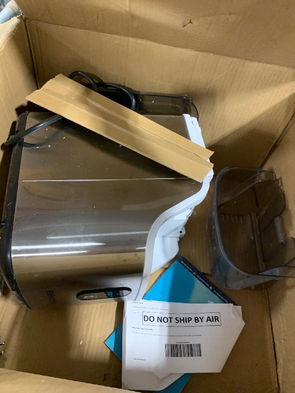 Photo 1 of ** UNCLEAN***EUHOMY Nugget Ice Makers for Countertop with Ice Scoop & Basket, Self-Cleaning Sonic Pebble/Pellet Ice Maker Machine with 35lbs/24H Soft Ice for Home/Kitchen/Office, Stainless Steel, Silver