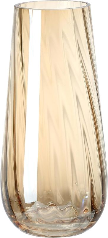 Photo 1 of ***COLOR GREEN***
Modern Large Glass Vase H-9.8" Green Vases for Flowers, Centerpieces and Decorative Accents - Tall Plant Vase for Office Home Table Decor