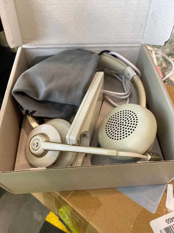 Photo 1 of **UNTESTED**
Wireless Headset with Mic for Work, Bluetooth Headset with Microphone, AI Noise Canceling Mic & USB Dongle, Wireless Headphones with Mic Mute & Charging Base for Office/Call Center/Laptop/Zoom