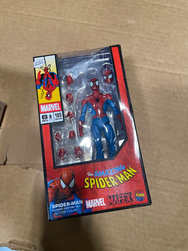 Photo 1 of ????????(MEDICOM TOY) MAFEX No.185 Spider-Man Spider-Man (Classic Costume Ver.) Total Height Approx. 6.1 inches (155 mm), Non-Scale, Pre-Painted Action Figure