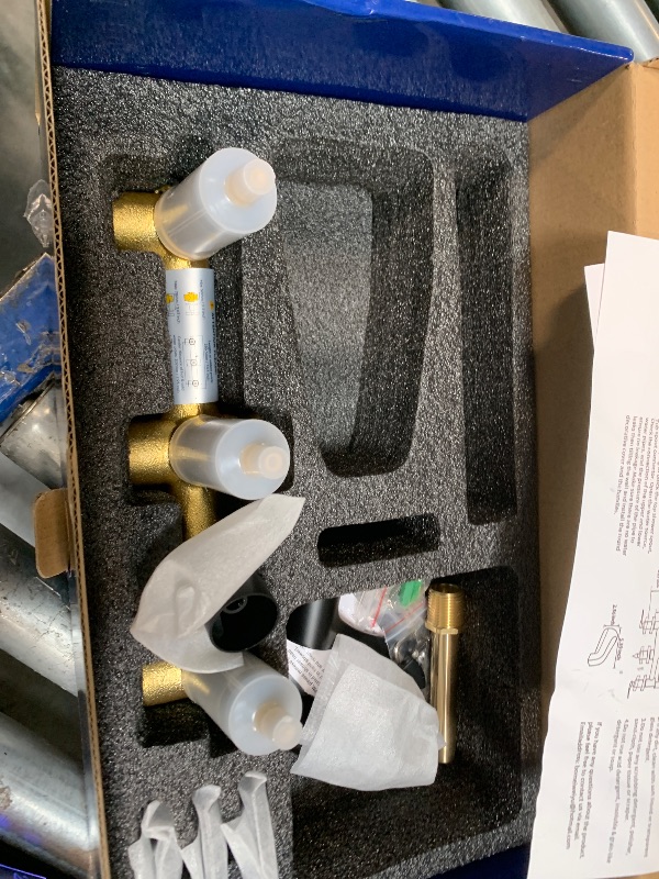 Photo 1 of ***STOCK PHOTO, ITEM/ COLOR MAY VARY, MISSING PARTS, SELLING AS IS FINAL SALE*** 3 Handles Shower Faucet Set with Tub Spout Bathtub Shower Faucets Combo Set Shower System Complete Tub and Shower Trim Kit Shower Fixtures***STOCK PHOTO, ITEM/ COLOR MAY VARY