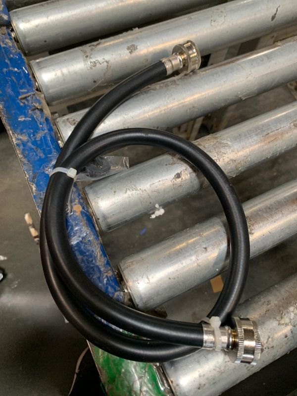 Photo 1 of ** ONLY ONE** Eastman Rubber Washing Machine Hoses, 3/4 Inch FHT x 3/4 Inch FHT Connection, 4 Foot Black Rubber, Pack of 2, 60322N