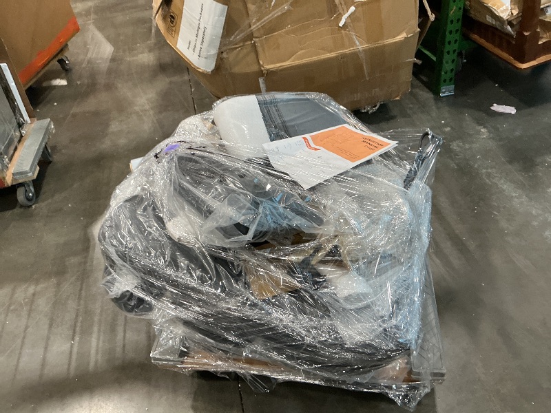 Photo 1 of ** SOLD AS IS, NO REFUND/RETURN** SEE COMMENTS 
Sweetcrispy Executive Home Office Desk Chair - Ergonomic Big Tall High Back with Footrest & Lumbar Support, Reclining Height Adjustable, Comfy PU Leather Computer Gaming with Swivel Wheels, Black