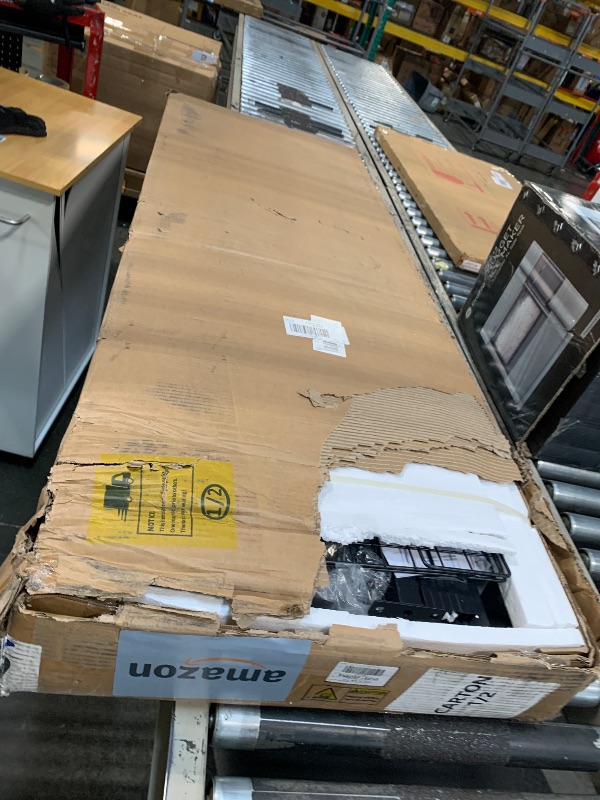 Photo 1 of *** PARCIAL SET BOX 1 OF 2** YITAHOME Queen Size Bed Frame with 3 Storage Drawers and RGB LED Lights, Velvet Upholstered Bed with Charging Station and Storage Headboard, No Box Spring Needed, Easy Assembly, Noise-Free, Black