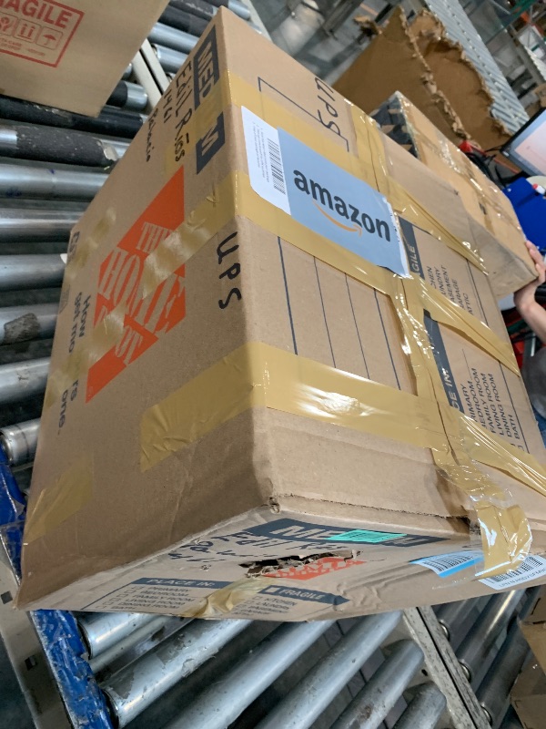 Photo 1 of *** SOLD FOR PARTS *** *** LIGHT BROKEN *** 52 Inch Outdoor Ceiling Fans with Lights and Remote Control, Dimmable 5 Blade Wood Outdoor Ceiling Fans for Patios, White Natural Wood Bedroom Ceiling Fan with Lights, Noiseless DC Motor