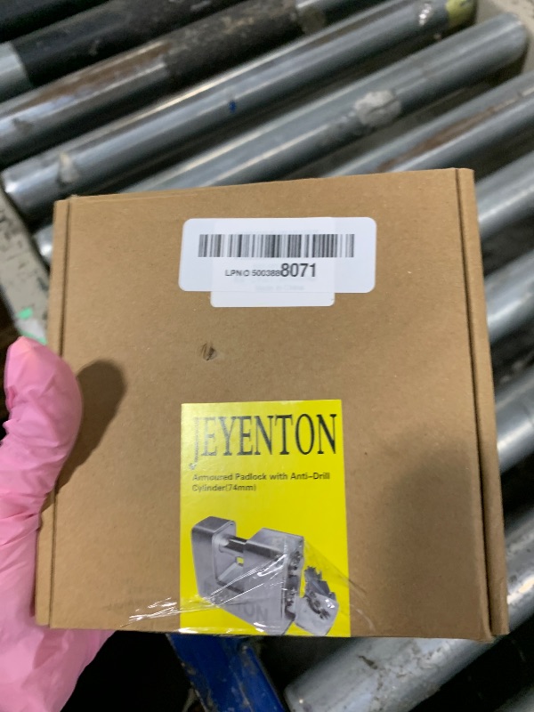 Photo 1 of (2.91in) JEYENTON 74mm Heavy Duty Padlock, Anti-Cut High Security Outdoor Gate Lock, Hardened Steel Keyed Padlock for Containers, Warehouse, Fence and Garage