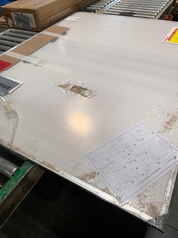 Photo 1 of ** DAMAGE MAJOR/ FINAL SALE/ NO RETURNS** VIZ-PRO Large Cork Bulletin Board, 60 X 48 Inches, Wall-Mounted Corkboard with Silver Aluminium Frame for School, Office, and Home 5' X 4'