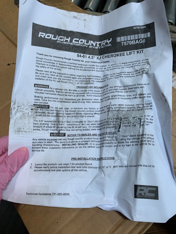 Photo 1 of ** VERY USED* Rough Country Long Arm Upgrade Kit for 84-01 Jeep Cherokee XJ | 4-6" - 68900U