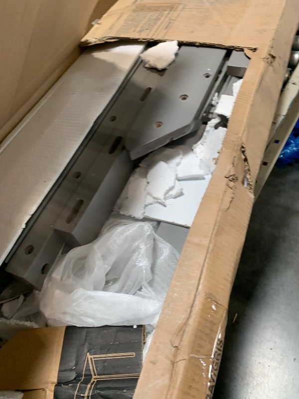 Photo 1 of ***MISSING HARDWARE*** Bellemave Twin Kids Loft Bed with Slide and Ladder, Wood Low Loft Bed for Kids Boys Girls, Gray High 45"