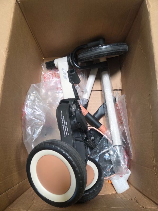 Photo 1 of ** SOLD AS IS NO REFUND/RETURN** SEE COMMENTS newyoo Toddler Tricycle with Push Handle for 1-3 Year Old, Toddler Bike, Birthday Gift and Toy for Boys and Girls, 5 in 1 Kids Trike, Balance Bike with Backrest and Safety Belt, Khaki, TR007
