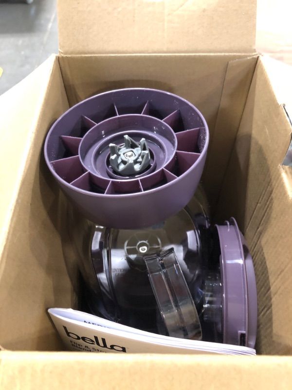 Photo 1 of ** SOLD AS IS, NO REFUND/RETURN** SEE COMMENTS!
bella 10 Speed Countertop Blender, Juicer & Smoothie Maker, Fits-anywhere™ Kitchenware, Slim Flip & Store Design, Dishwasher Safe 48oz Capacity Pitcher & Lid, Stainless Steel Blade, 450 Watt, Plum1075075940