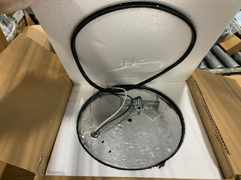 Photo 1 of *** 1 PC *** Luminzone 2Pcs Outdoor Round Bulkhead Light Flush Mount Ceiling, 9.5'' Waterproof Sauna Light Exterior Wall Light Fixtures with Black Aluminum Housing and Thickened Glass, for Deck, Cabin, Porch