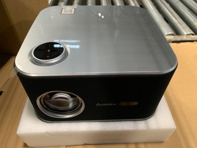 Photo 1 of *** NO REMOTE CONTROL / HDMI CABLE *** 3-in-1 Projector 4K Supported, AURZEN BOOM 3 Smart Projector with WiFi and Bluetooth, 3D DoIby Audio & 36W Speakers, Auto Focus & Keystone, Built in NetfIix App 500 ANSI Home Outdoor proyector, Black