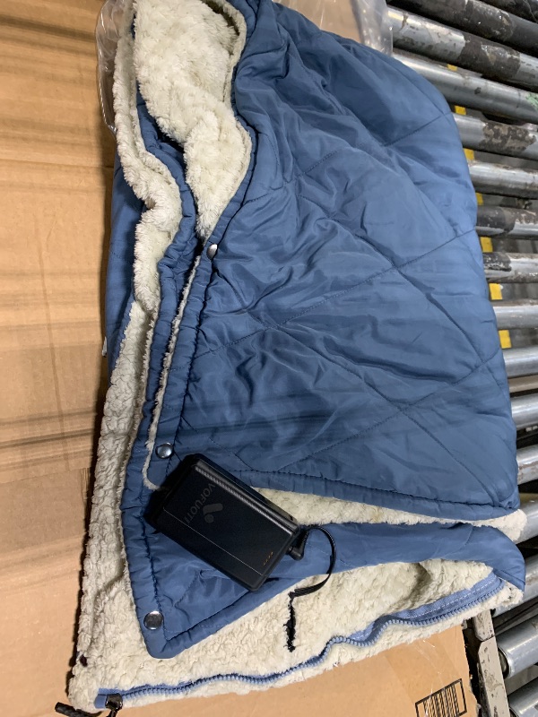 Photo 1 of *** NO POWER CABLE *** Heated Blanket Battery Operated,12V Cordless heating pad with 15000 battery,Heated Shawl Throw Blanket,Wearable Heated Blanket,Sherpa Lining,3 Heating Set for Car,Camping,Backpacking,Hiking,Travel