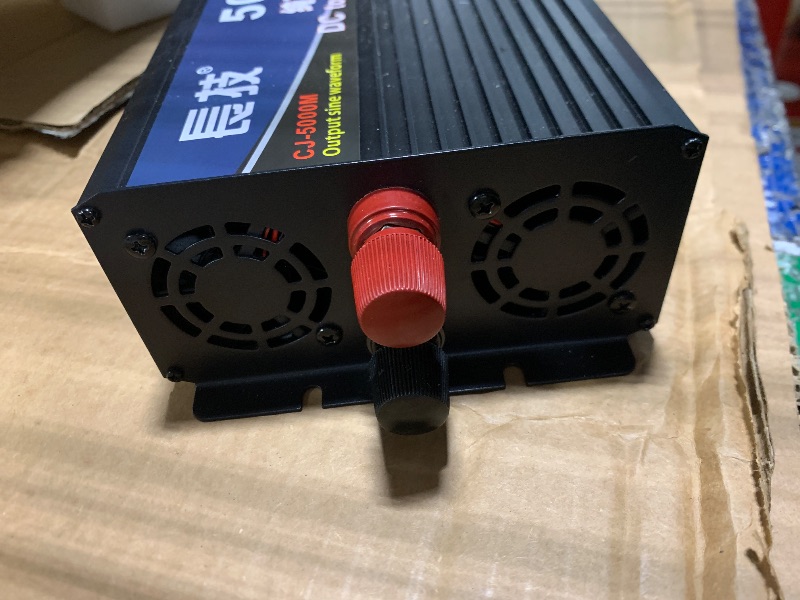 Photo 1 of *** NO POWER CABLE *** 5000W Power Inverter 12V DC to 110V AC Converter with LED Display Dual AC Outlets Dual Fans Radiating for RV, Camp, Boat and Home Emergency Portable Pure Sine Wave Inverter (Smart Screen, 5000W 12V)