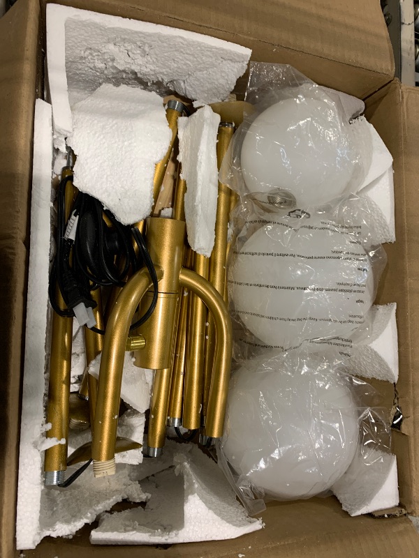 Photo 1 of ** SOLD AS IS, NO REFUND/RETURN** SEE COMMENTS!
Lightdot Gold Globe Floor Lamp 3-Lights Dimmable Floor Lamps with Tray& Bulbs Included Unique Floor Lamp Candle Holder Style Modern Standing Lamps for Living Room/Bedroom//Sofa Beside/Corner Decor