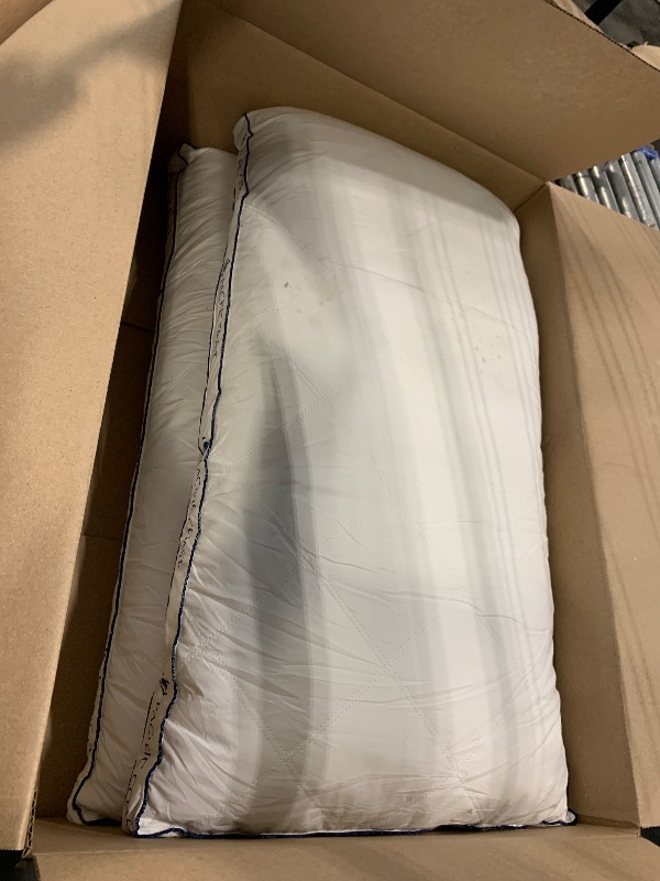 View 3 of ****USED***Pacific Coast Gusseted Bed Pillows for Side Sleepers and Back Sleepers, Goose Feather and Down Firm Pillows with 100% Cotton Shell, King Size Set of 2, Supportive Gusseted Pillows for Sleeping