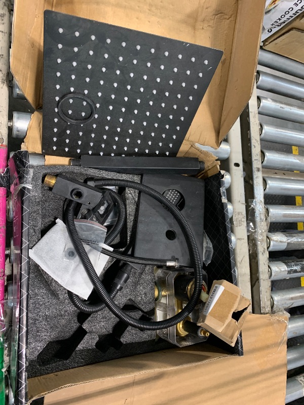 Photo 1 of ** sold as is, no refund/return** see comments!
ESNBIA Shower System Black, All Metal Ceiling Shower Faucet Set with Pressure Balance Valve Kit,10" Rain Heads with Handheld Spray Combo, Matte Black