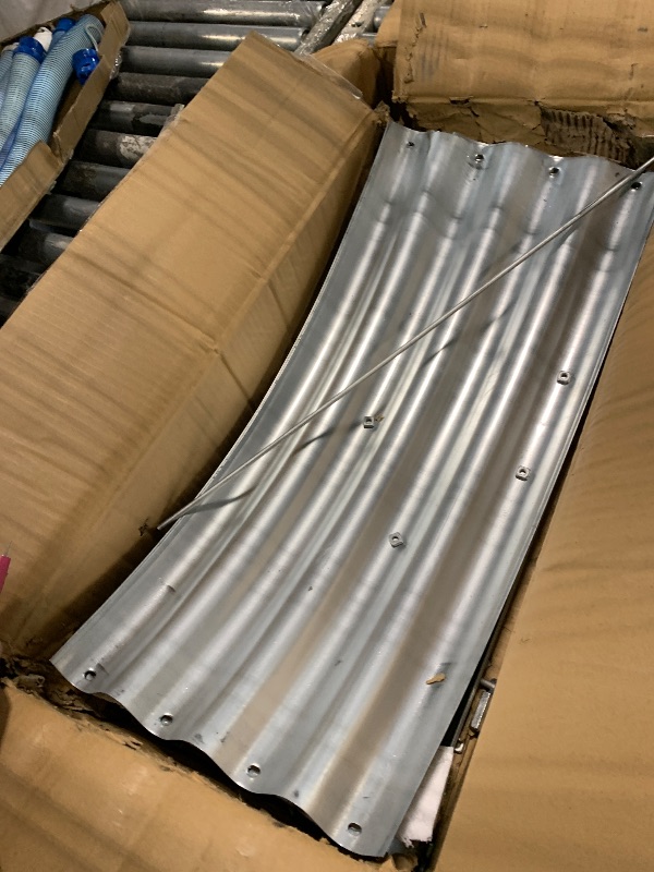 Photo 1 of ** MISSING PARTS **Land Guard 2Pcs Galvanized Steel Raised Garden Bed,8 x 4 x 1 ft Large Metal Raised Planter Beds, Aluminum Raised Garden Bed for Vegetables, 8 x 4 x 1ft(2pcs)